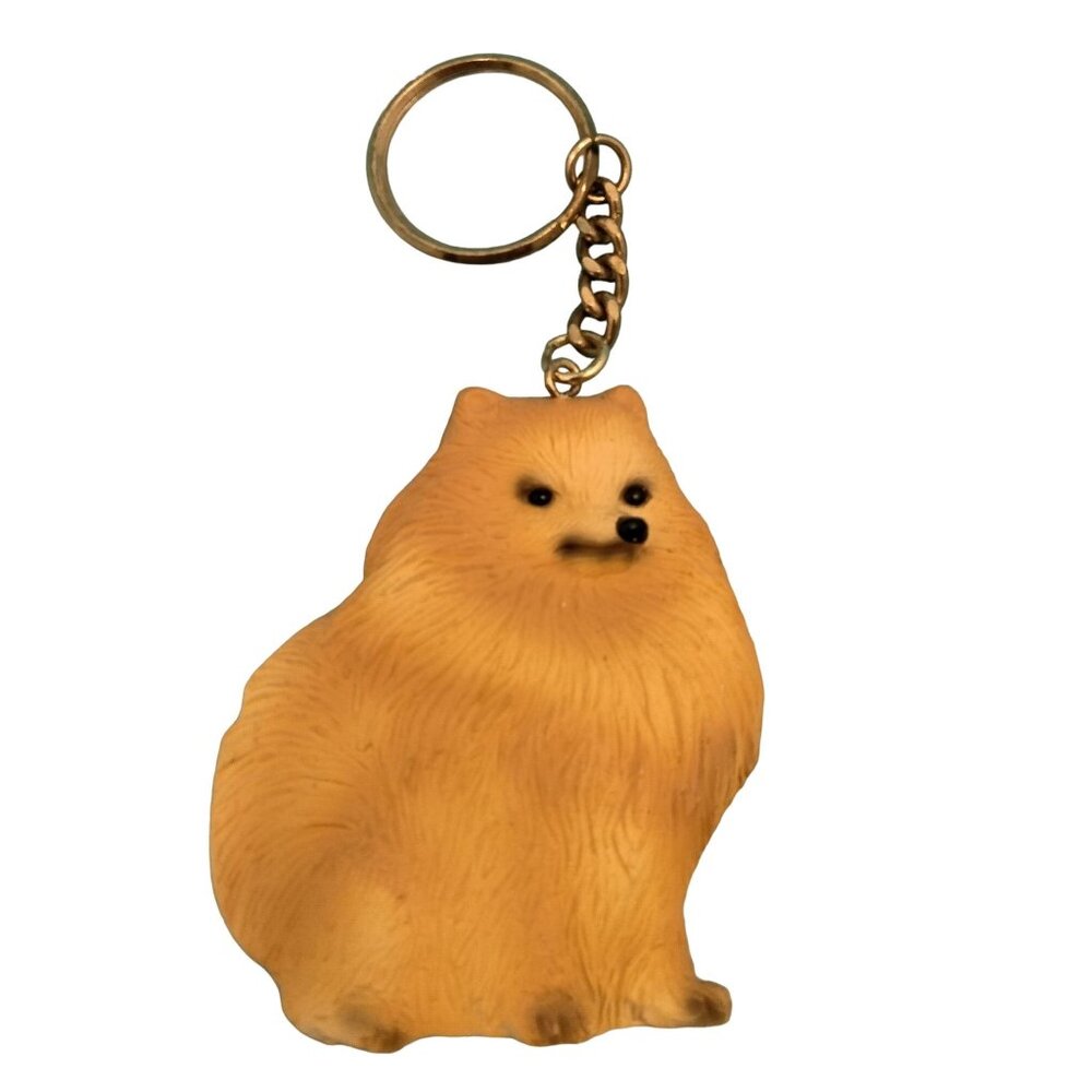 Pomeranian Keychain Key Ring